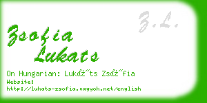 zsofia lukats business card